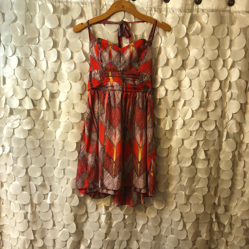 Guess multi color halter dress